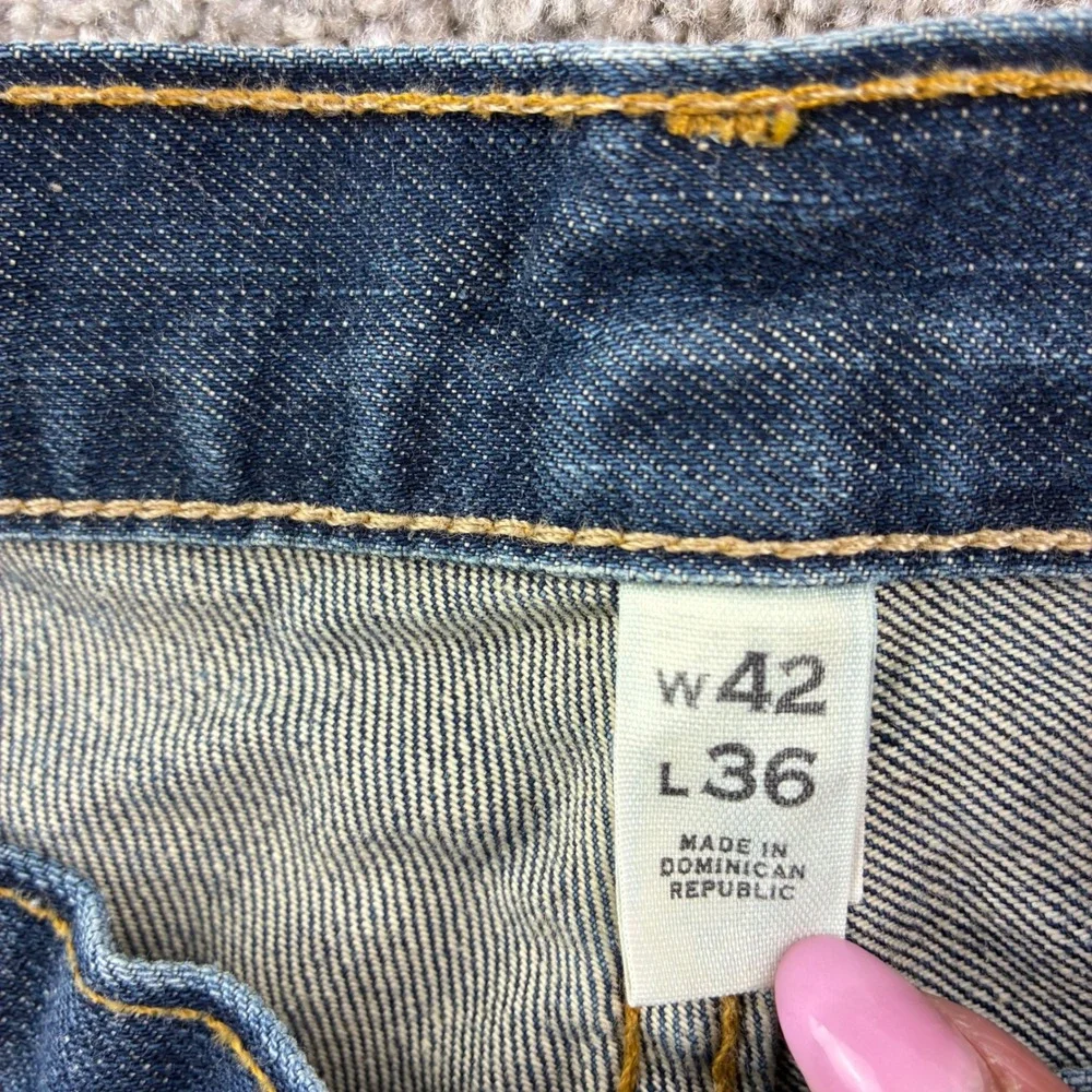 Banana Republic Mens Straight Leg Jeans 42x36 Blue Medium Wash Cotton Americana